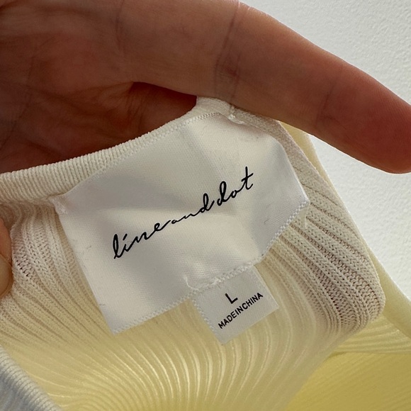 Line & Dot Cream Midi Dress - Picture 2 of 6